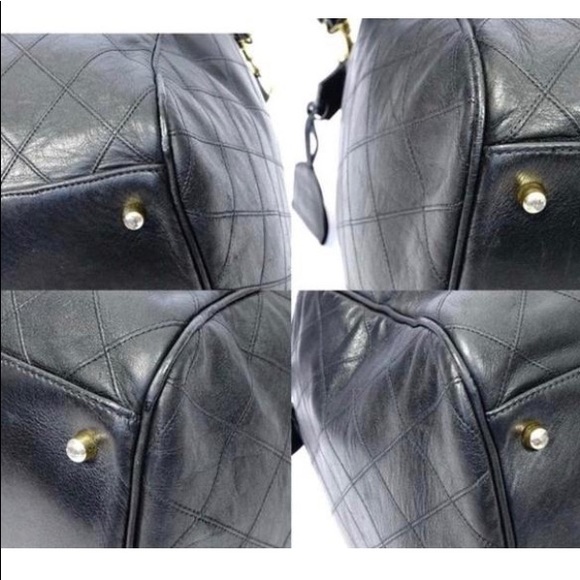 Vintage CHANEL XXL size lambskin Boston travel bag - Picture 8 of 10